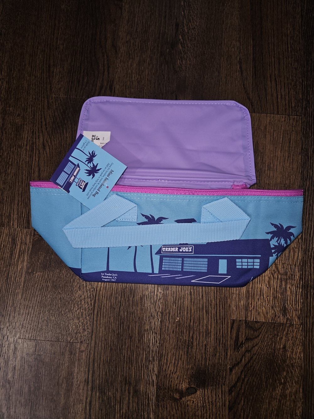SHIPS NEXT DAY- 2026 Trader Joe's Blue & Purple Insulated Lunch Tote